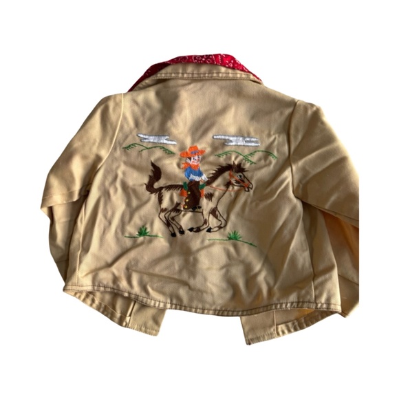 Vintage Kid’s 70's Cowboy Western Jacket &  Bandana Print Button Down- 3T - Picture 3 of 10